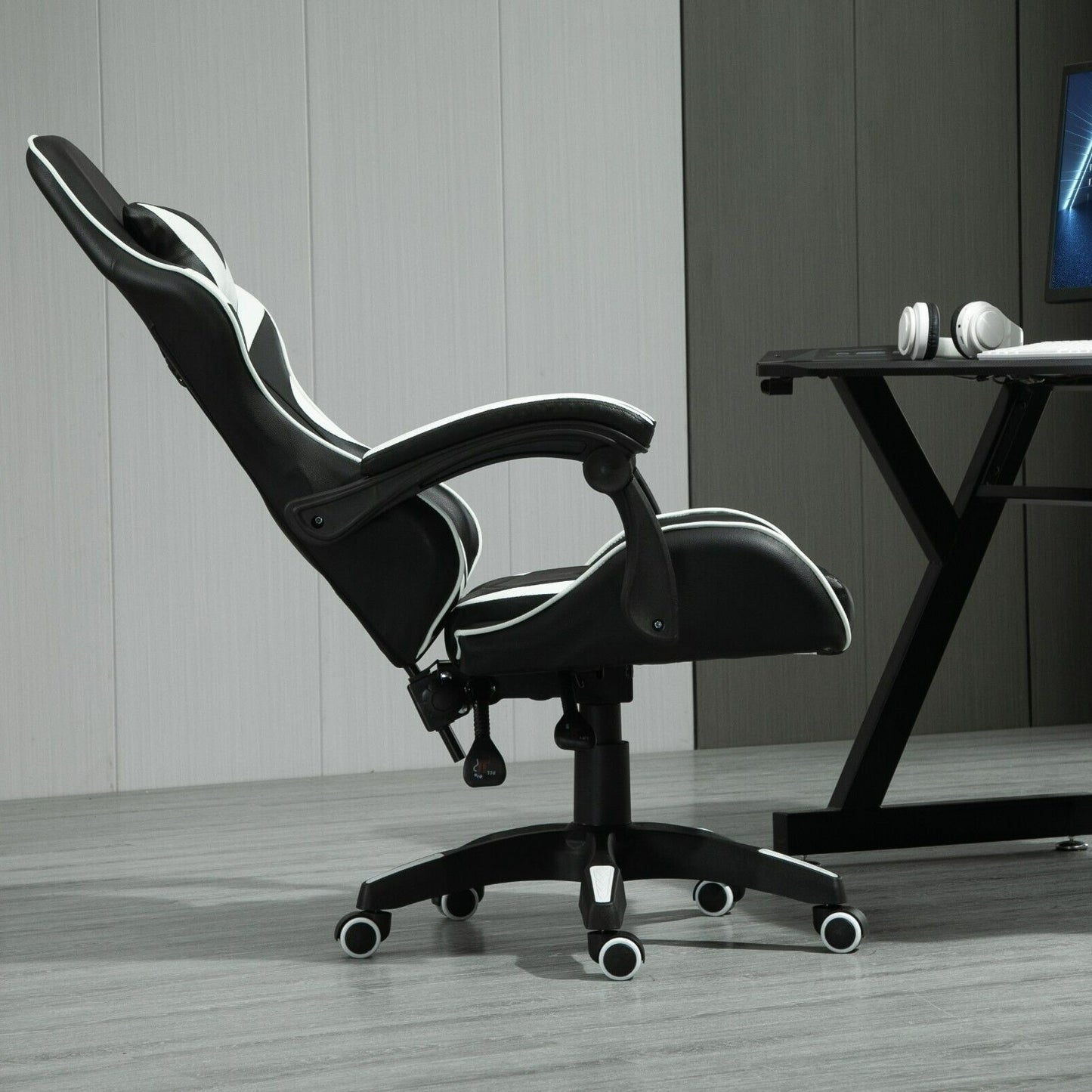Rotatable Gaming Chair, Faux Leather, Home Office Chair, Desk Chair with Reclining Function, Model A