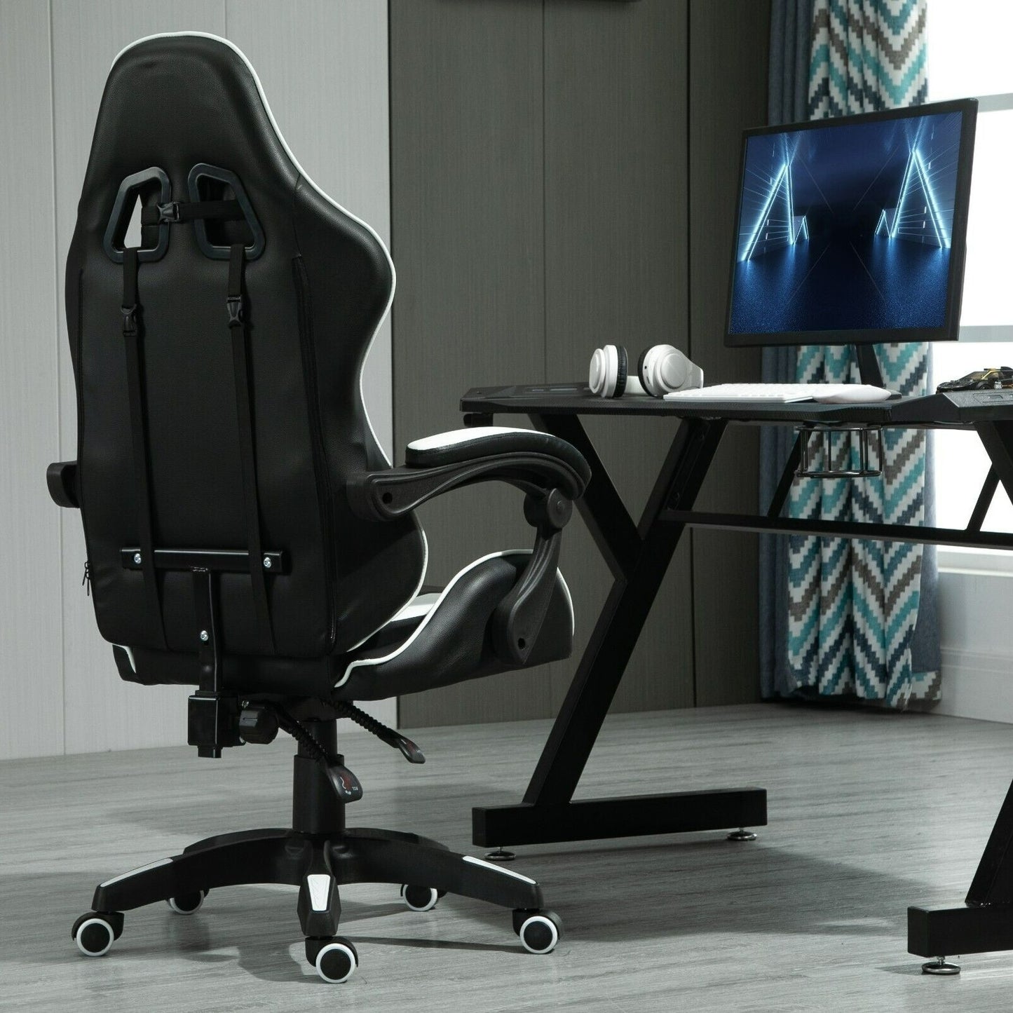 Rotatable Gaming Chair, Faux Leather, Home Office Chair, Desk Chair with Reclining Function, Model A