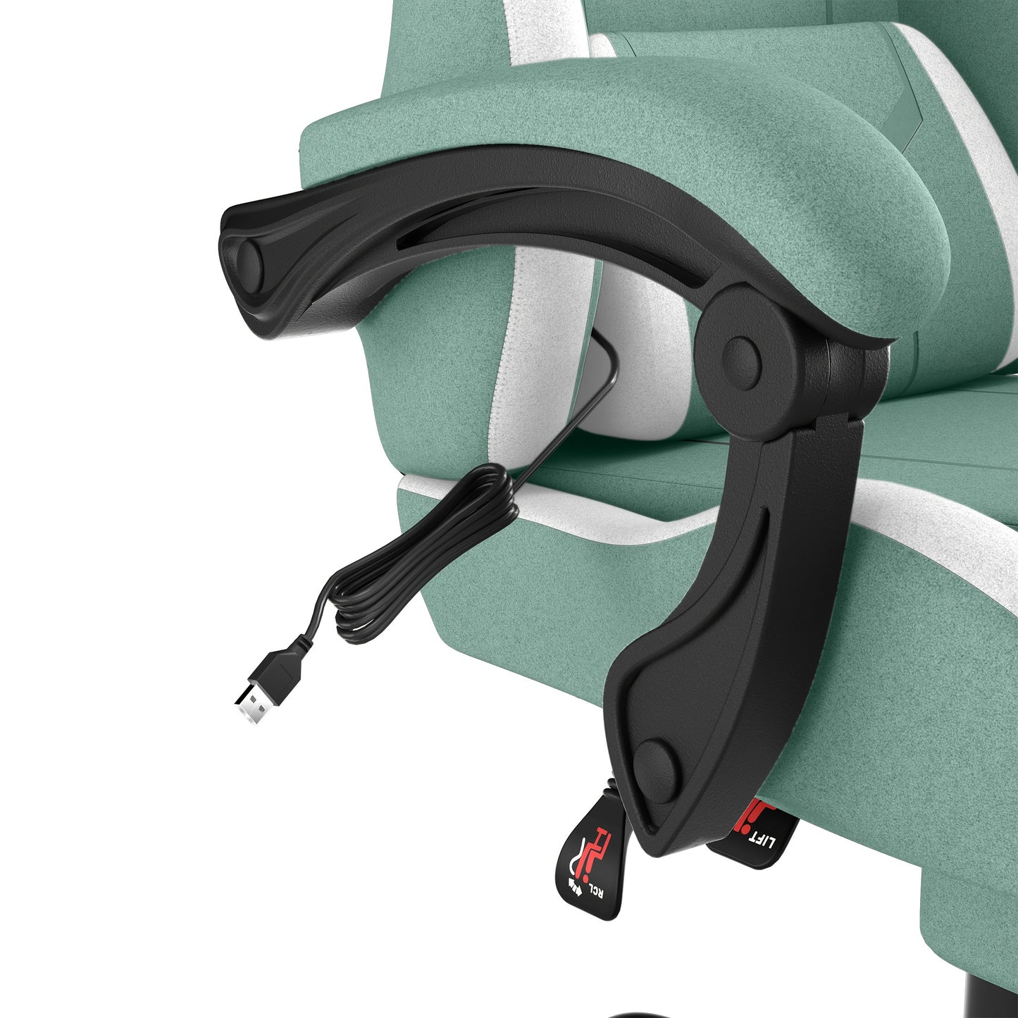 Gaming Chair Ergonomic With Adjustable Lumbar Cushion & Headrest Cushion & Armrests & Footrest Office Chair PC Computer Chair 135° Tilt Racing Gamer Chair, 150 Kg Load Capacity