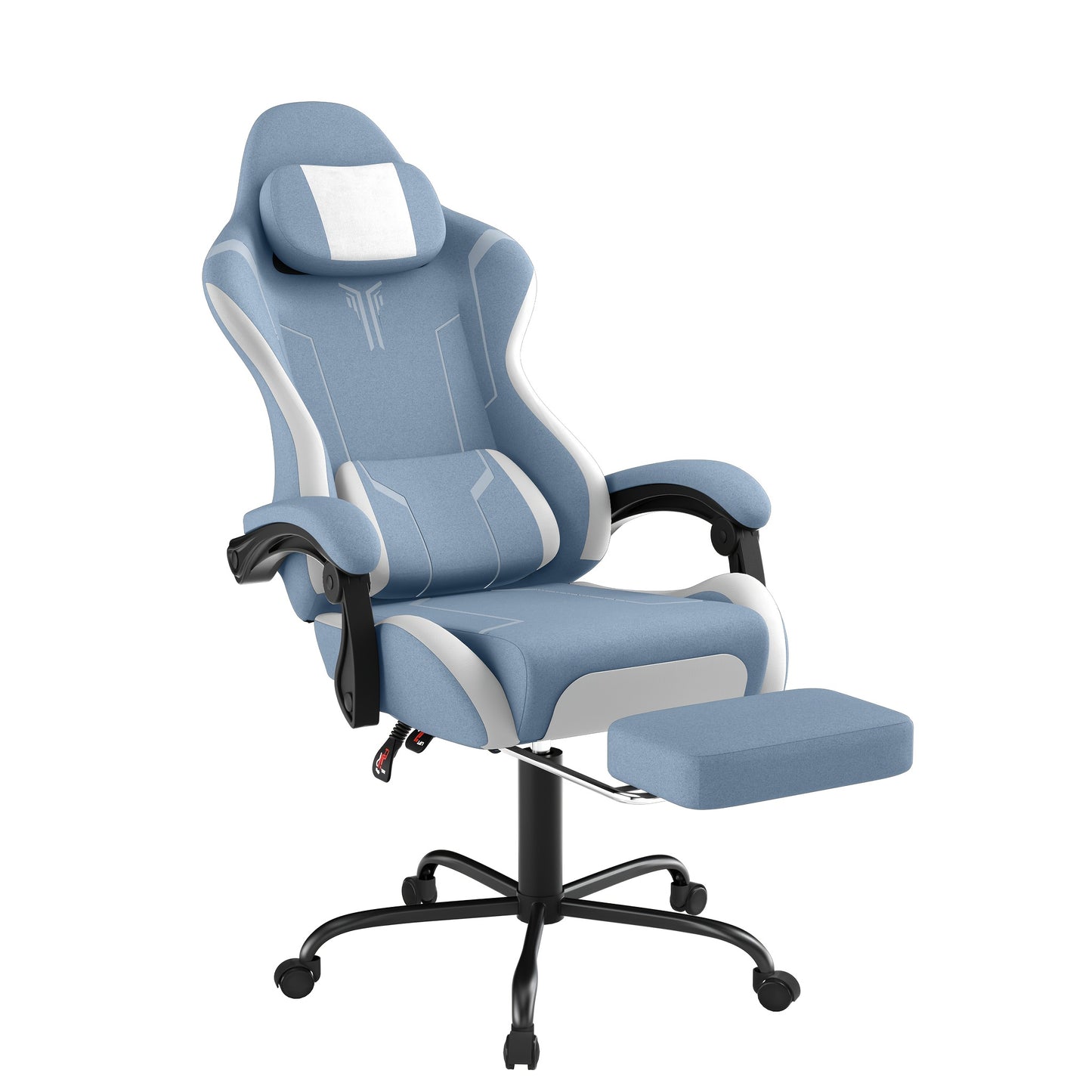 Gaming Chair Ergonomic With Adjustable Lumbar Cushion & Headrest Cushion & Armrests & Footrest Office Chair PC Computer Chair 135° Tilt Racing Gamer Chair, 150 Kg Load Capacity
