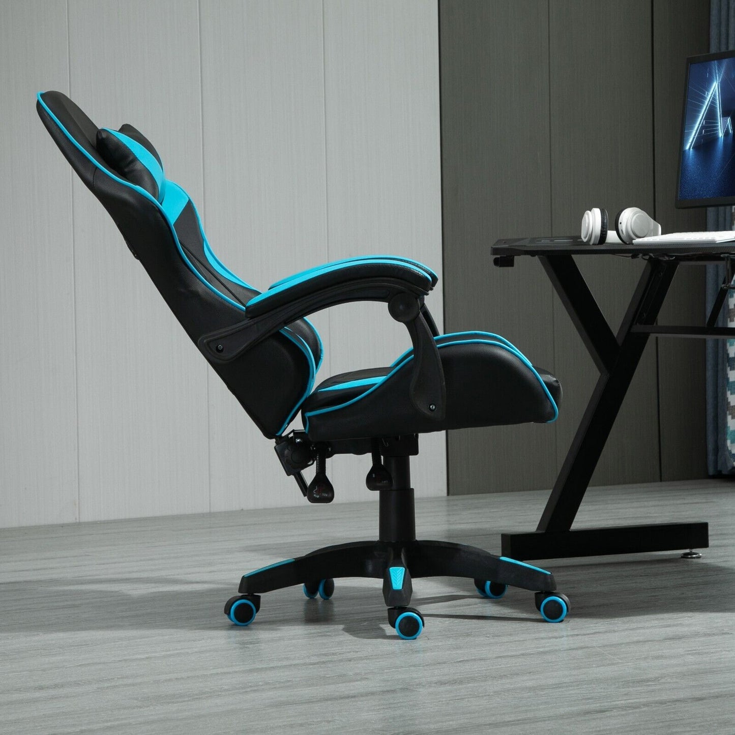 Rotatable Gaming Chair, Faux Leather, Home Office Chair, Desk Chair with Reclining Function, Model A