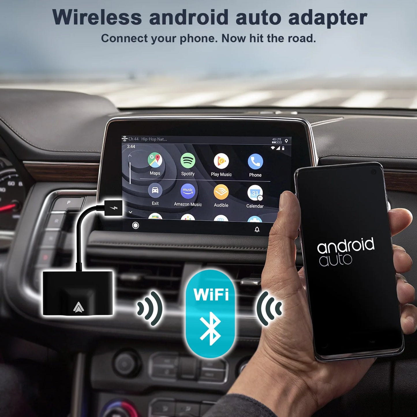 Adaptateur CarPlay sans fil Android Auto, Dongle Apple CarPlay, connexion PlugPlay 5G WiFi, mise à jour en ligne, voiture d'origine filaire vers sans fil