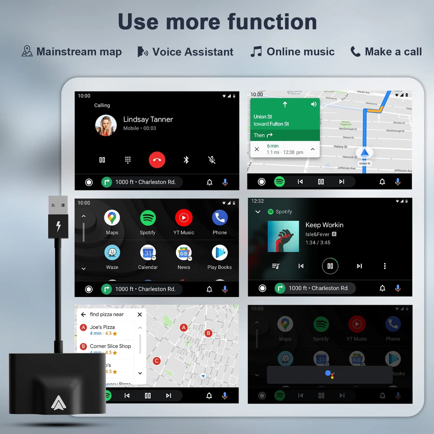 Adaptateur CarPlay sans fil Android Auto, Dongle Apple CarPlay, connexion PlugPlay 5G WiFi, mise à jour en ligne, voiture d'origine filaire vers sans fil