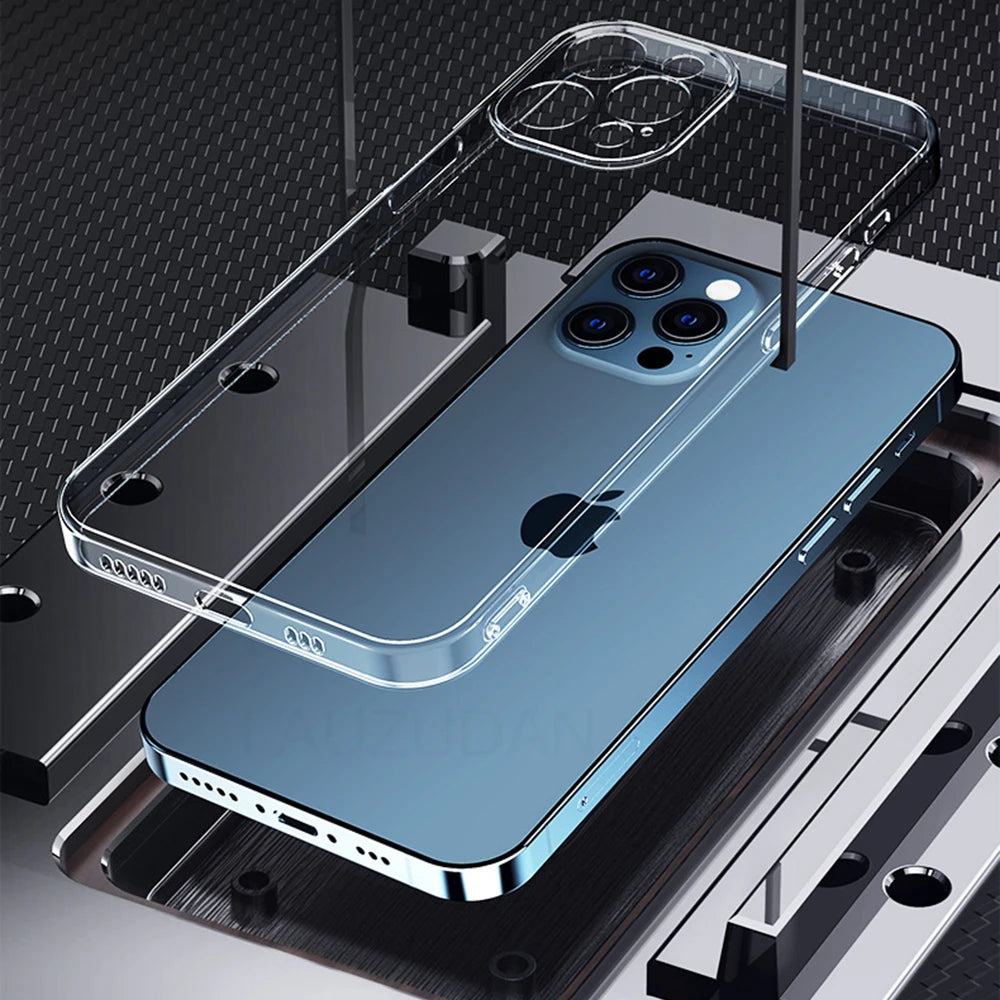 Clear Phone Case pour iPhone 11 12 13 14 15 Pro Max Soft Silicon Case pour iPhone XR X XS Max 12 13 mini 7 8 6s Plus SE 2020 Case