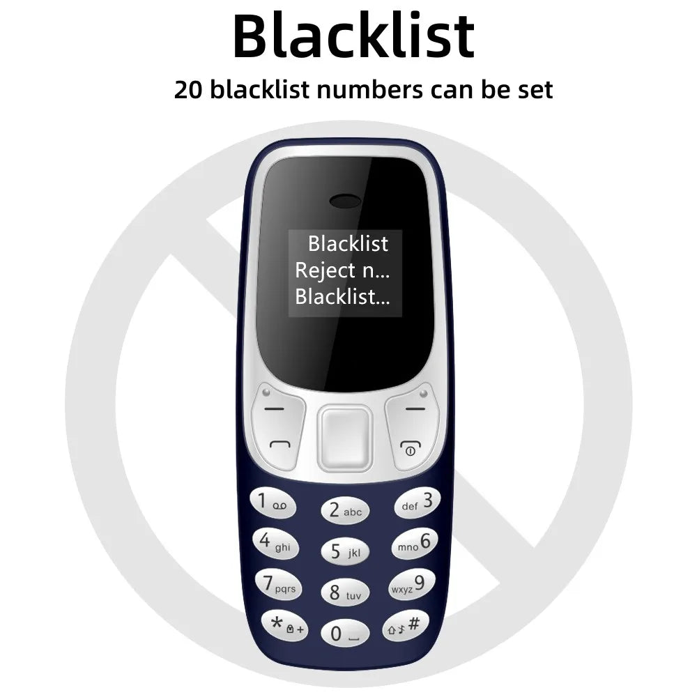 SERVO BM10 Mini téléphone portable 2 carte SIM Bluetooth écouteur changeur de voix dialeur faible rayonnement enregistrement sonore petit téléphone portable