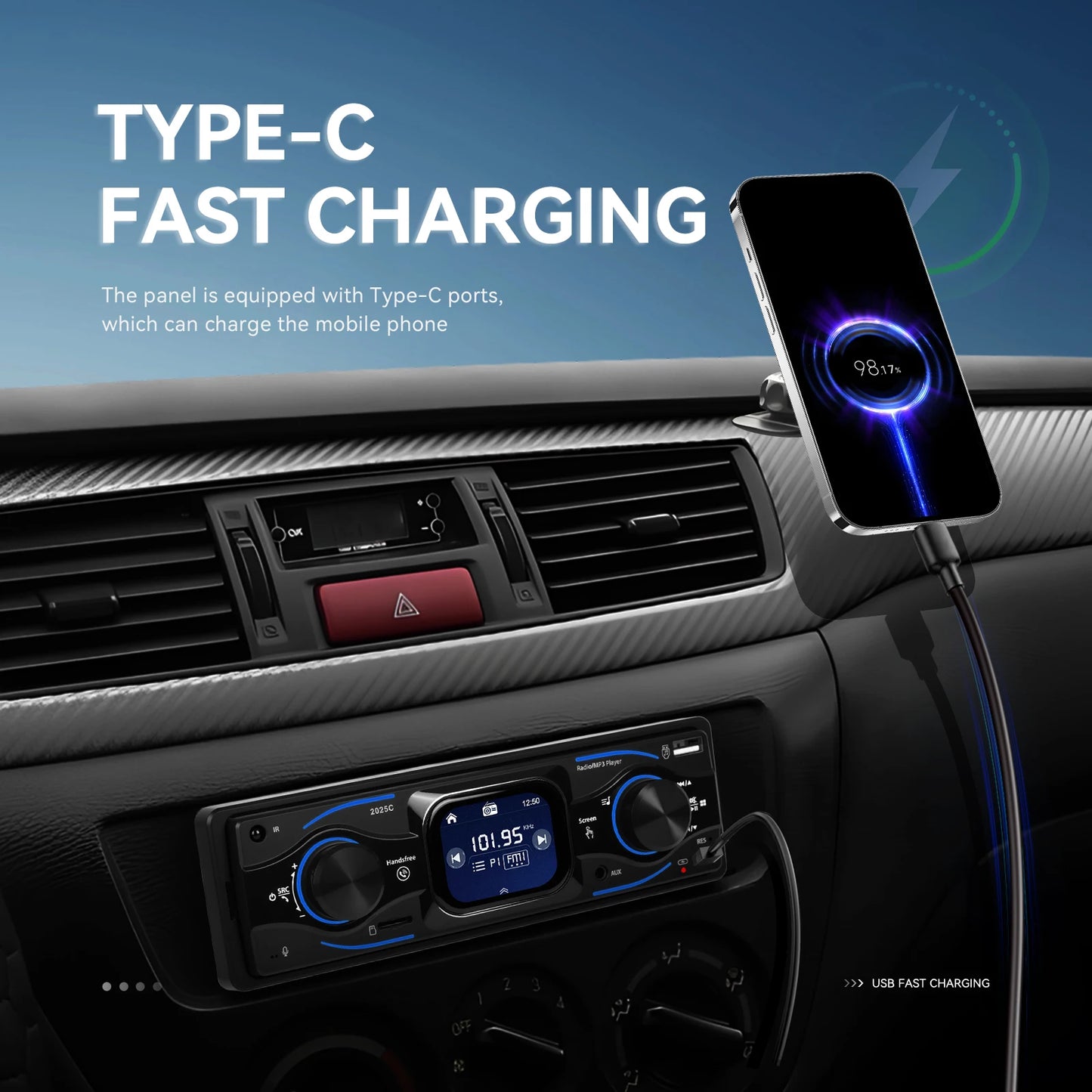 Hikity 2.17 "autoradio 1DIN voiture lecteur Mp3 numérique Bluetooth Audio avec télécommande musique stéréo autoradio lumières colorées