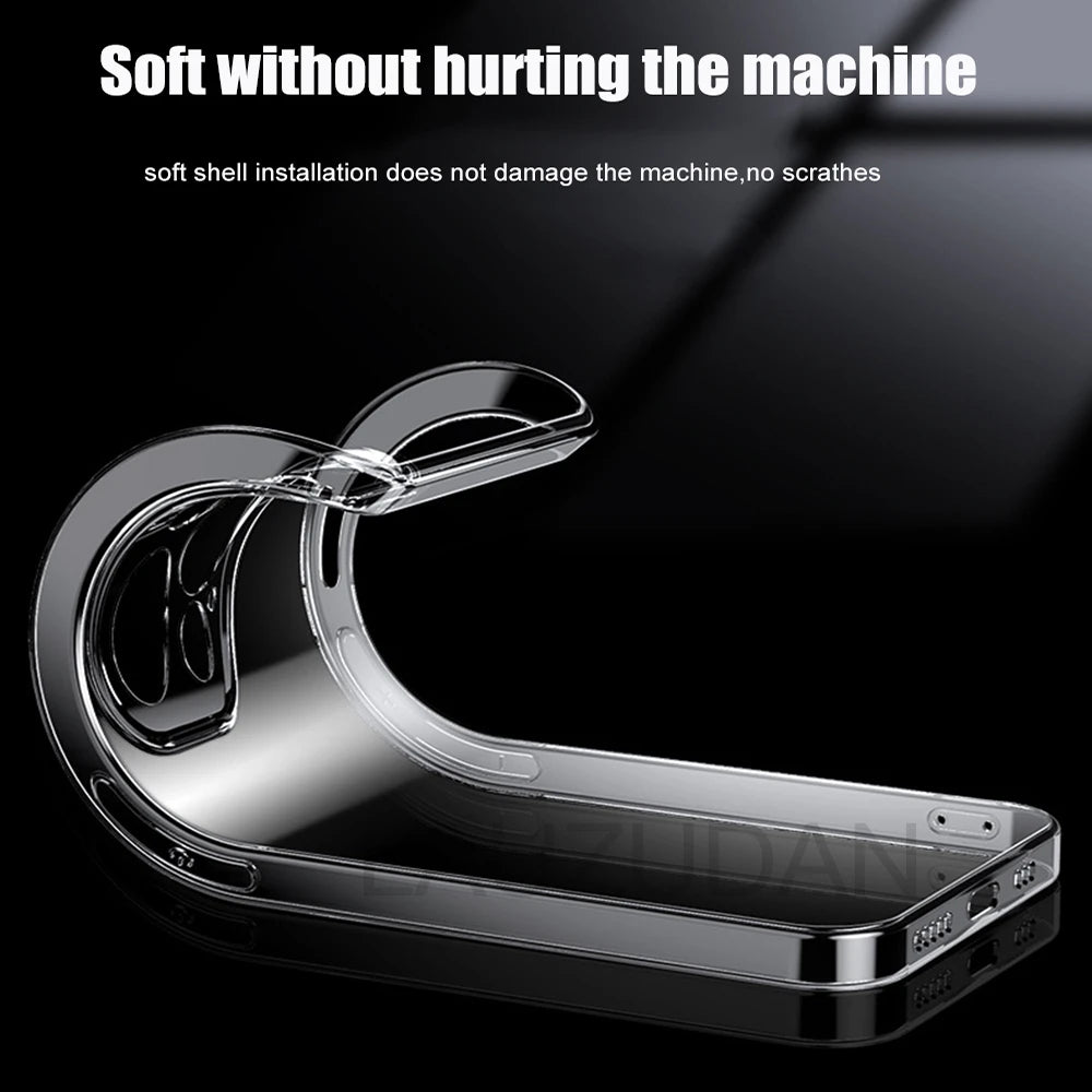 Clear Phone Case pour iPhone 11 12 13 14 15 Pro Max Soft Silicon Case pour iPhone XR X XS Max 12 13 mini 7 8 6s Plus SE 2020 Case