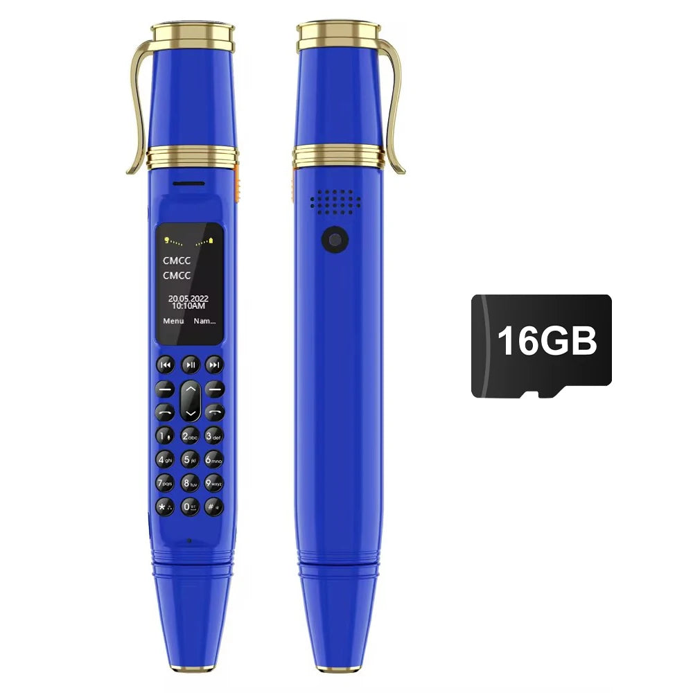 SERVO BM111 stylo Style téléphone portable voix magique Bluetooth composeur Radio FM 2G double SIM veille 0.96 "écran ventilateur fonction téléphones portables