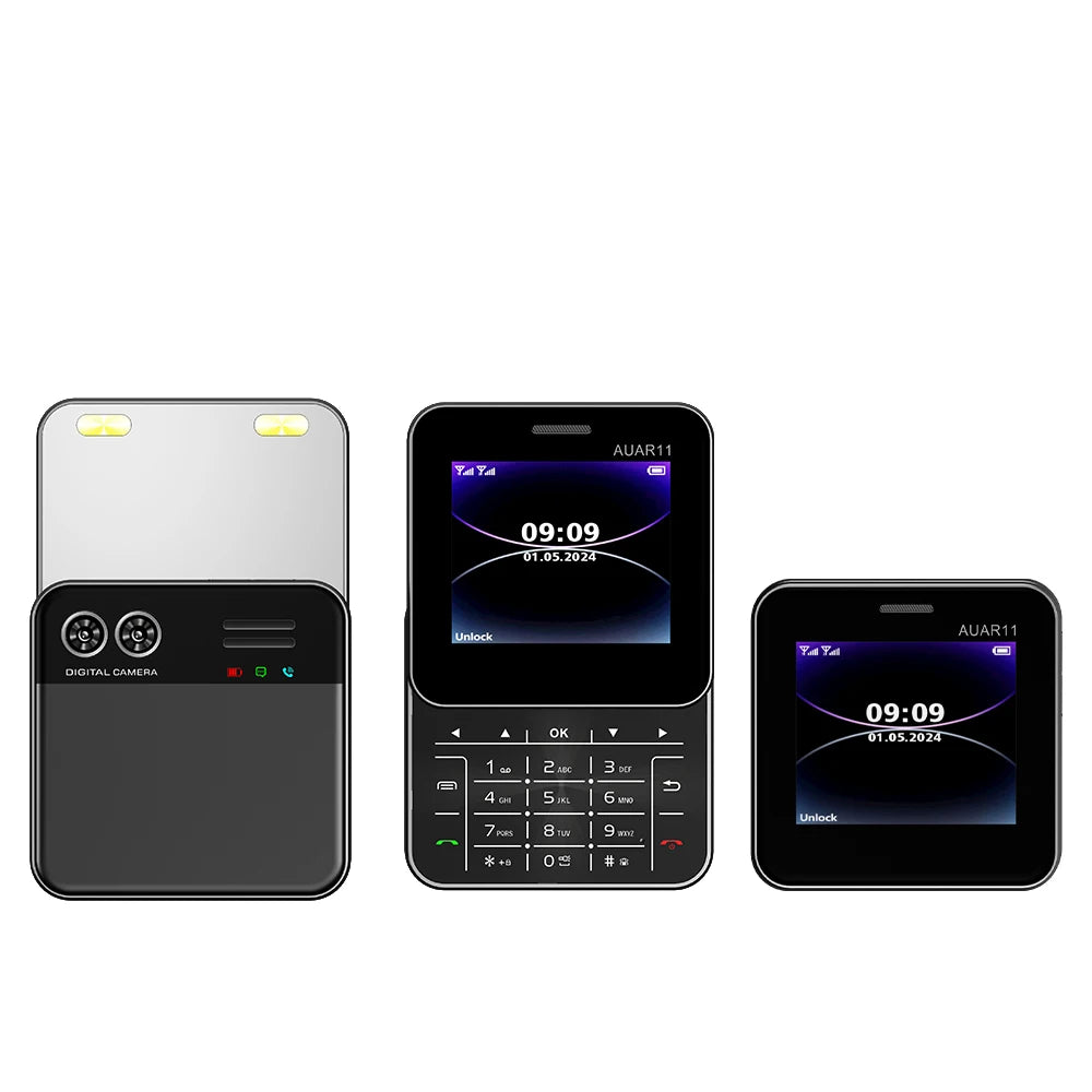 SERVO AUAR11 téléphone portable rotatif 2 SIM Torche Stadby Cadran rapide voix magique Radio FM 2G GSM 2.4 "écran coulissant petits téléphones portables