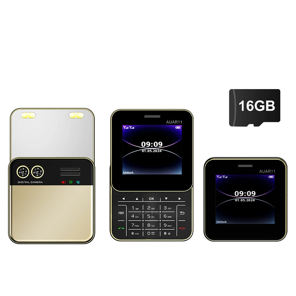 SERVO AUAR11 téléphone portable rotatif 2 SIM Torche Stadby Cadran rapide voix magique Radio FM 2G GSM 2.4 "écran coulissant petits téléphones portables