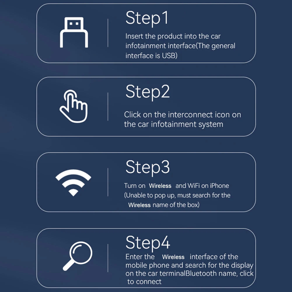 Mini adaptateur Carplay filaire vers sans fil et Android Auto, USB Plug and Play, connexion automatique pour voitures Carplay Android Auto filaires en usine