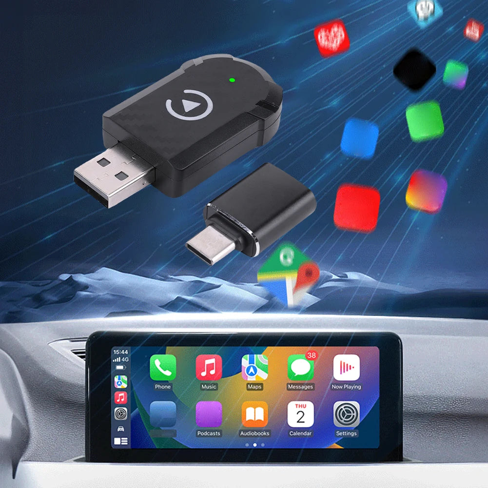 Mini adaptateur Carplay filaire vers sans fil et Android Auto, USB Plug and Play, connexion automatique pour voitures Carplay Android Auto filaires en usine