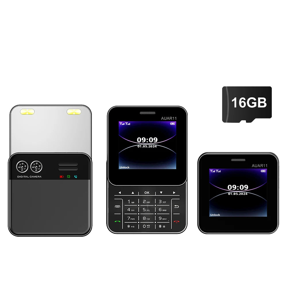SERVO AUAR11 téléphone portable rotatif 2 SIM Torche Stadby Cadran rapide voix magique Radio FM 2G GSM 2.4 "écran coulissant petits téléphones portables