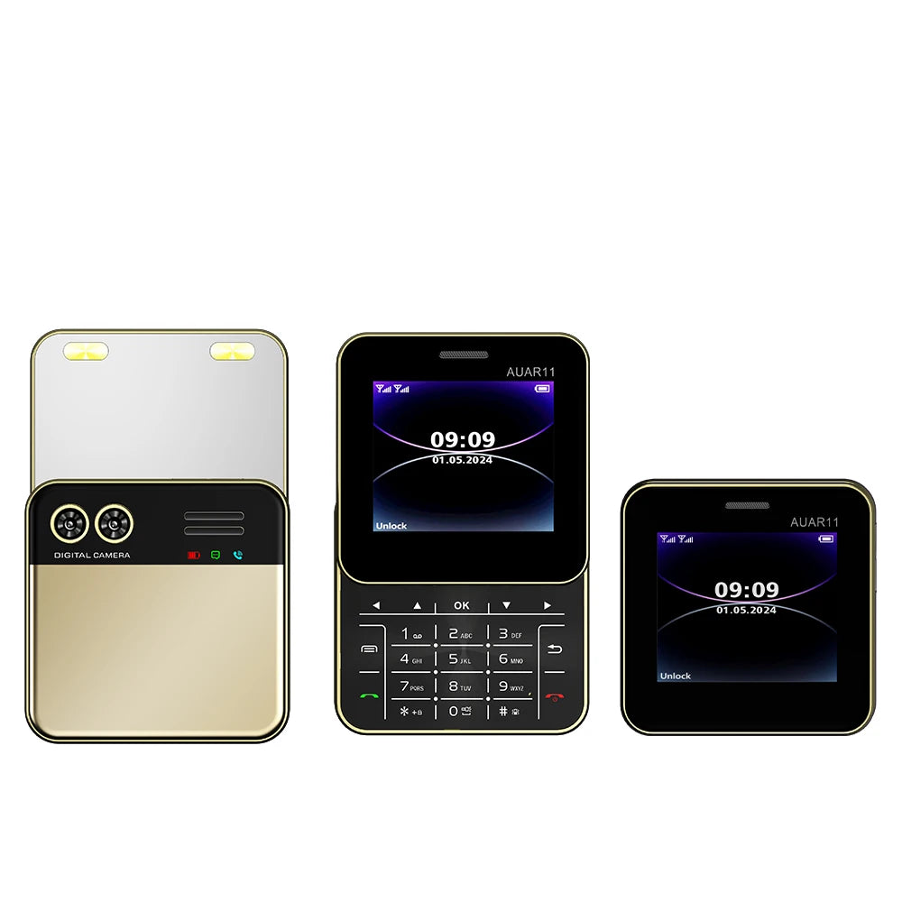 SERVO AUAR11 téléphone portable rotatif 2 SIM Torche Stadby Cadran rapide voix magique Radio FM 2G GSM 2.4 "écran coulissant petits téléphones portables