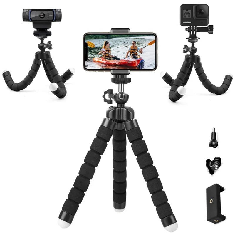 Mini trépied de photographie universel poulpe monopode téléphone Mini appareil photo téléphone Webcam support Clip Smartphone monopode Tripe support