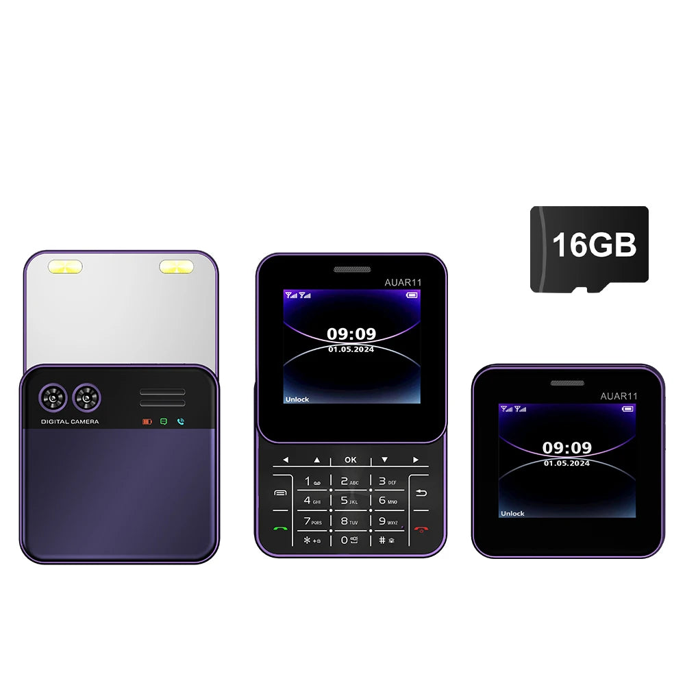 SERVO AUAR11 téléphone portable rotatif 2 SIM Torche Stadby Cadran rapide voix magique Radio FM 2G GSM 2.4 "écran coulissant petits téléphones portables