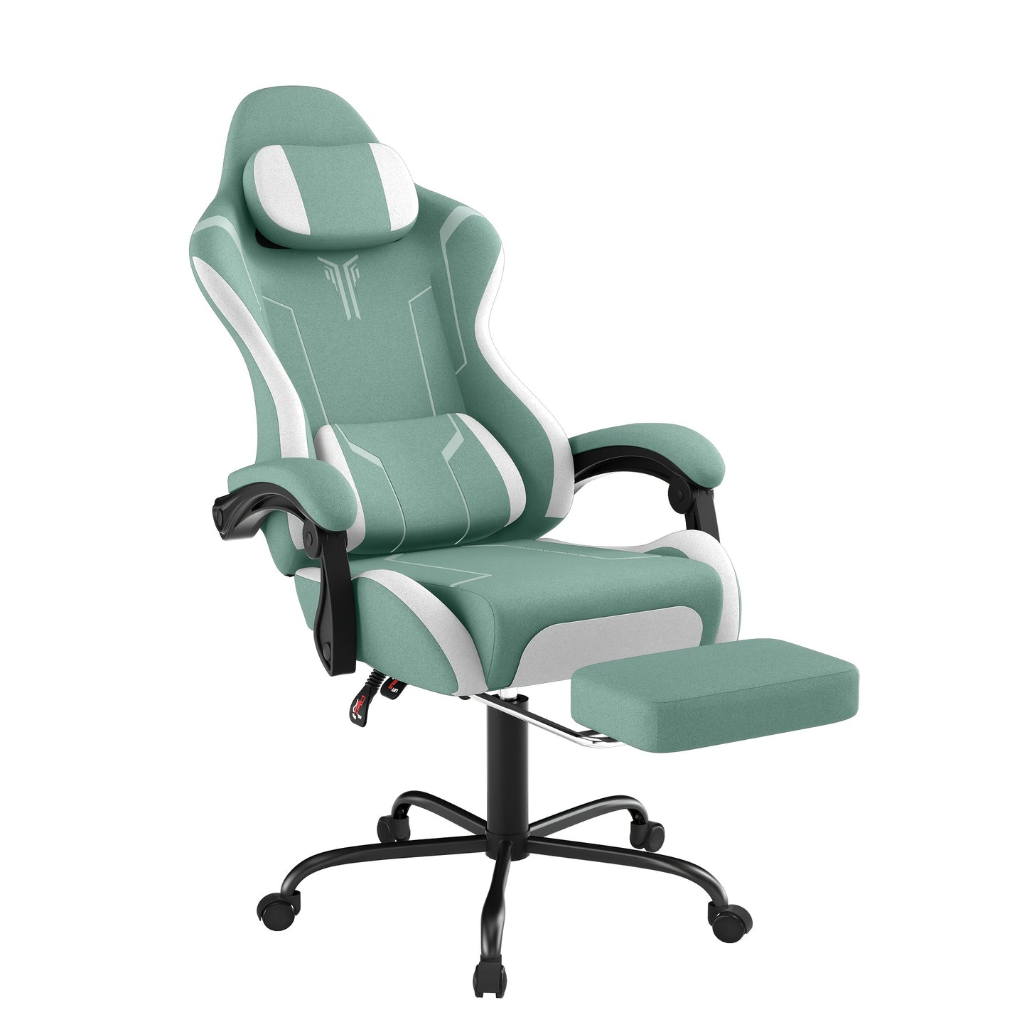 Gaming Chair Ergonomic With Adjustable Lumbar Cushion & Headrest Cushion & Armrests & Footrest Office Chair PC Computer Chair 135° Tilt Racing Gamer Chair, 150 Kg Load Capacity