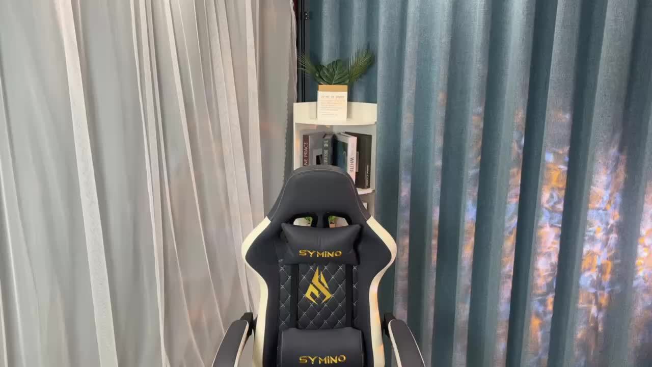 Gaming Chair with Footrest, Computer Ergonomic Video Game Chair, Adjustable Swivel Chair with Lumbar Support, PC Chair, Office Chair, Black