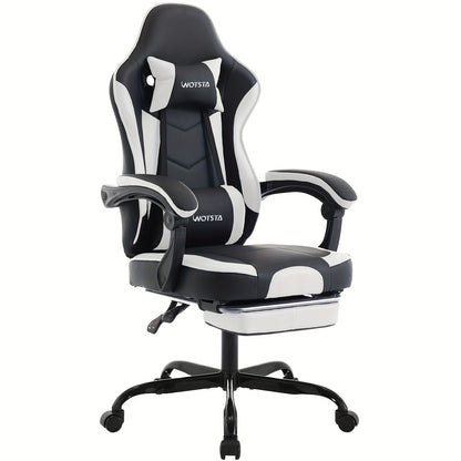 Game Chair, Computer Chair, Ergonomic Game Chair With Foot Pedals, Office Chair, Ergonomic Computer Chair With Lumbar Support, Adjustable Height Gaming Chair, Available In Black, Yellow, Green