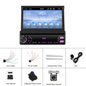 7-Inch EQ 1080P HD Retractable Display Car Stereo with microphones(free), Mirror Link, USB & AUX Inputs, FM Radio, SWC Colorful Backlight Calendar Viewing Calculator Car MP5 Car Multimedia Player Autoradio Connection Manual T