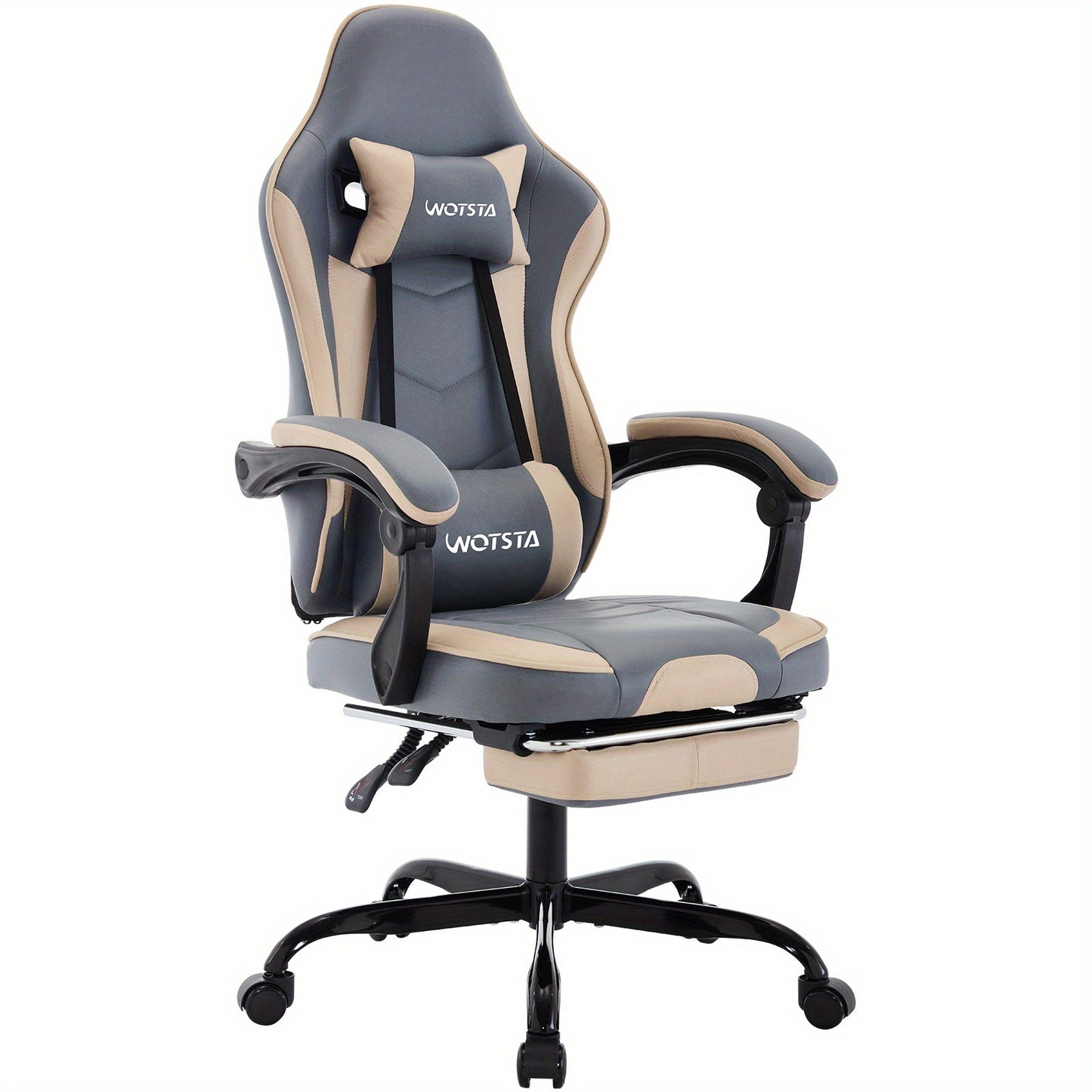 Game Chair, Computer Chair, Ergonomic Game Chair With Foot Pedals, Office Chair, Ergonomic Computer Chair With Lumbar Support, Adjustable Height Gaming Chair, Available In Black, Yellow, Green