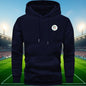 Men'S Algeria National Team Inspired Hoodie - Thickened Winter Pullover with Kangaroo Pocket, Windproof Hooded Sweatshirt for Soccer Fans, Casual Sports Apparel in Black/Red/White Color Scheme - Ideal for Matches & Casual Att