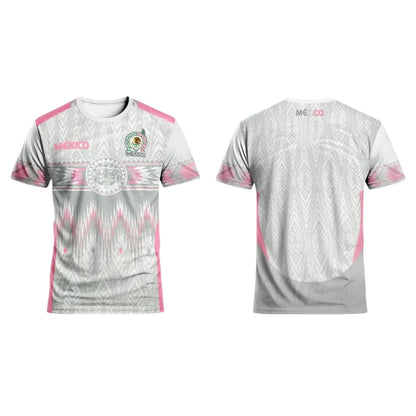 Mexique 3D imprimé maillot de Football T-shirts 2025 été hommes femmes mêmes T-shirts à séchage rapide Sports de plein air hauts vêtements d'entraînement