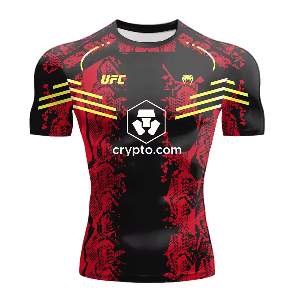 2025 nouvelle vente chaude UFC boxe Match Pursuer T-shirt pour hommes et femmes en été décontracté respirant surdimensionné séchage rapide haut