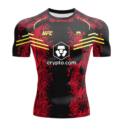 2025 nouvelle vente chaude UFC boxe Match Pursuer T-shirt pour hommes et femmes en été décontracté respirant surdimensionné séchage rapide haut