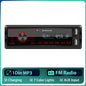 Hikity-Autoradio stéréo 1 DIN, In-Dash régule 3 Lecteur Bluetooth USB/SD/AUX-IN 12V Écran Tactile Sept Couleurs Lumières FM