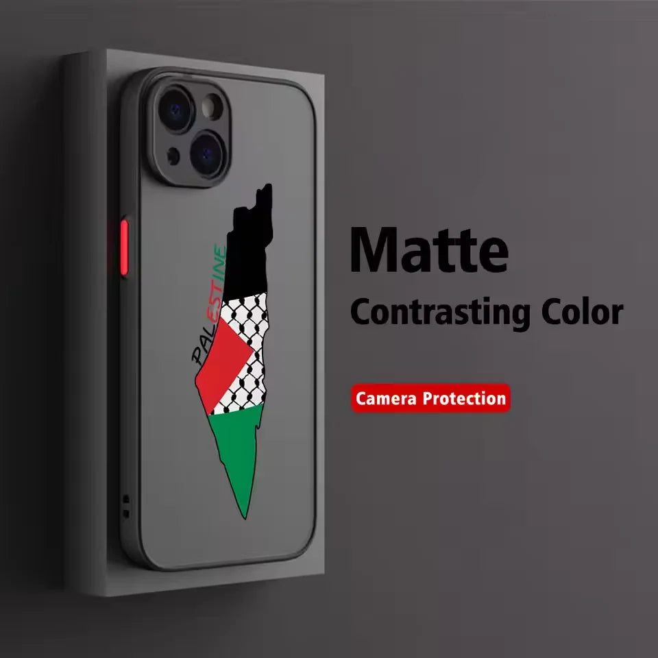 Coque transparente anti-chute pour iPhone, carte de la sensation de Palestine, passeport, coque Y2K pour iPhone 16, 15, 14, 13, 12, 11 Pro, Poly XS Max, 7, 8 Plus, 256