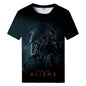 Été nouveau Alien Art impression 3D T-shirt pour hommes vêtements quotidien T-shirt style décontracté horreur Alien film graphique Harajuku hauts t-shirts
