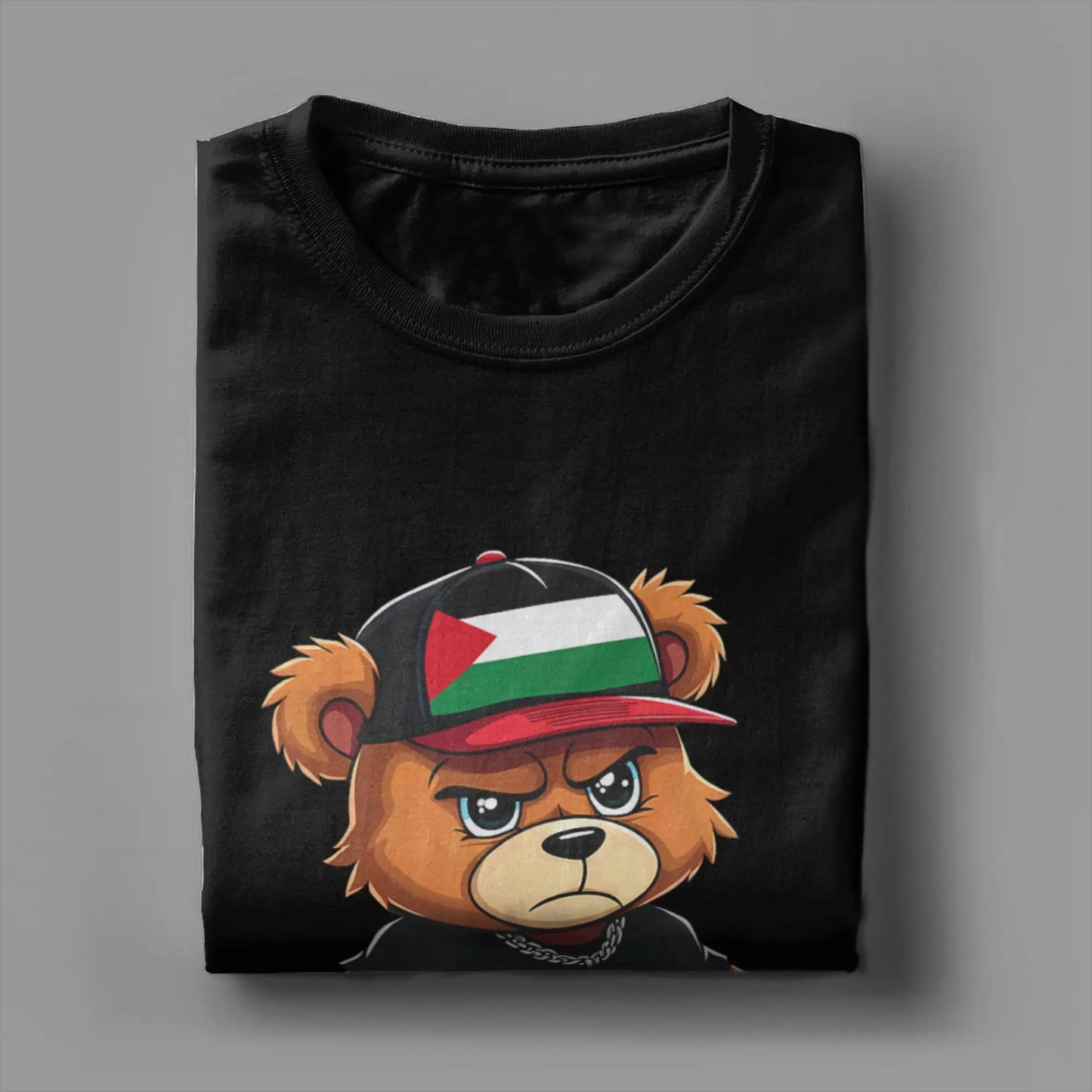 Drapeau palestinien ours en peluche Palestine T-Shirt pour Couple T-Shirts d'été col rond T-Shirt populaire grande taille vêtements bon marché