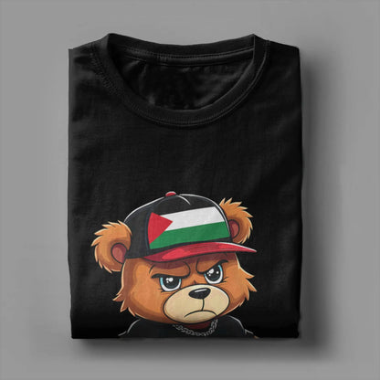 Drapeau palestinien ours en peluche Palestine T-Shirt pour Couple T-Shirts d'été col rond T-Shirt populaire grande taille vêtements bon marché
