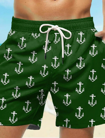Short de bain pour hommes, maillot de bain avec cordon élastique, séchage rapide, court, plage hawaïen, décontracté, noir, blanc, micro-élastique