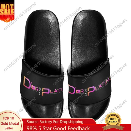 Rared JUL-Pantoufles d'été personnalisées pour hommes et femmes, sandales de plage pour adolescents, chaussures d'eau pour la maison, pas de Lol, anzMari