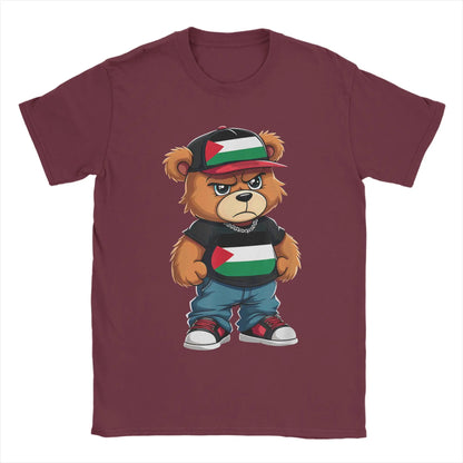 Drapeau palestinien ours en peluche Palestine T-Shirt pour Couple T-Shirts d'été col rond T-Shirt populaire grande taille vêtements bon marché
