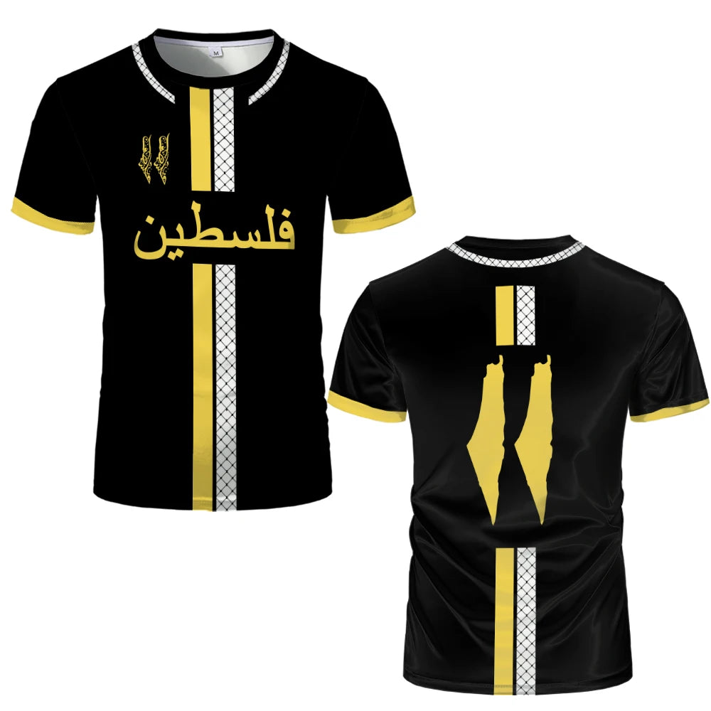 Maillot de Football Palestine t-shirts adultes drapeau palestinien 2025