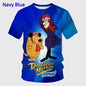 Mode d'été personnage de dessin animé impression 3D T-shirt à manches courtes pour hommes Hip-hop unisexe décontracté col rond T-shirt haut Streetwear