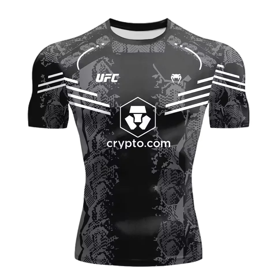 2025 nouvelle vente chaude UFC boxe Match Pursuer T-shirt pour hommes et femmes en été décontracté respirant surdimensionné séchage rapide haut