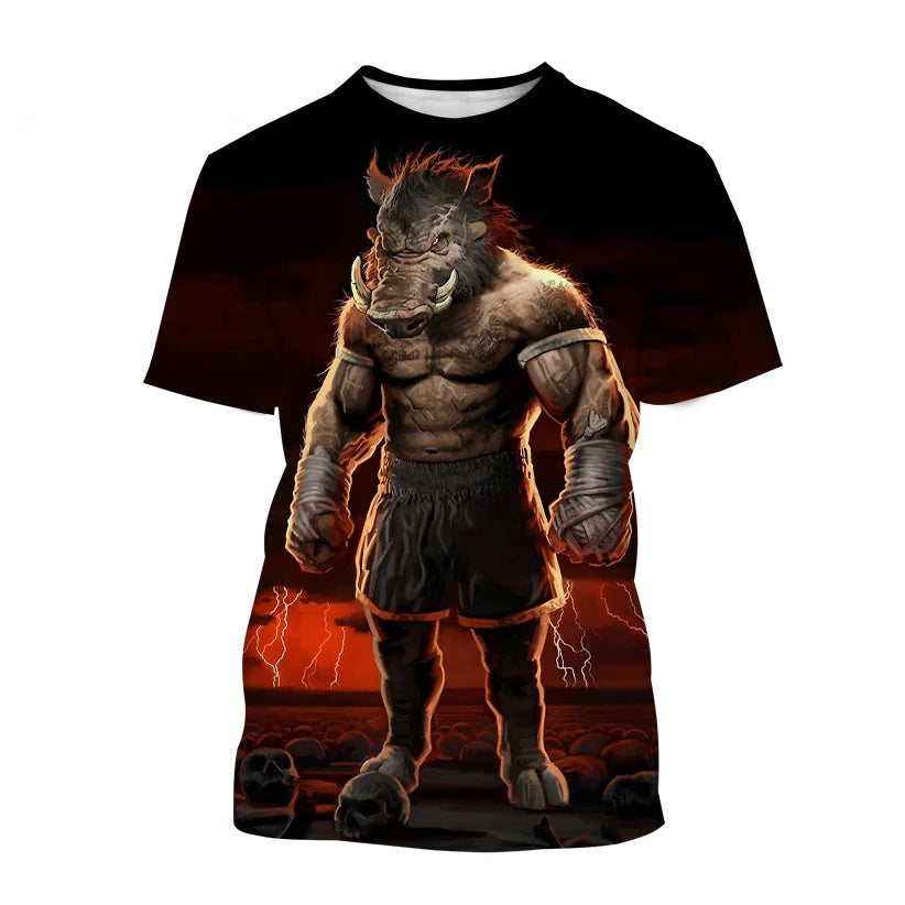 T-shirt imprimé 3D Jiu Jitsu brésilien pour hommes et femmes, tee-shirt pour enfants, vêtements d'été, streetwear, chien, animaux, mode respirante