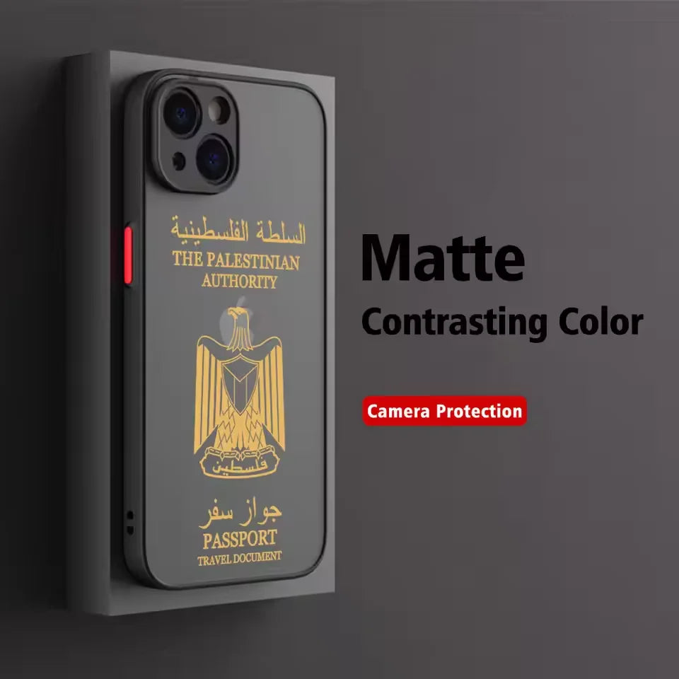 Coque transparente anti-chute pour iPhone, carte de la sensation de Palestine, passeport, coque Y2K pour iPhone 16, 15, 14, 13, 12, 11 Pro, Poly XS Max, 7, 8 Plus, 256