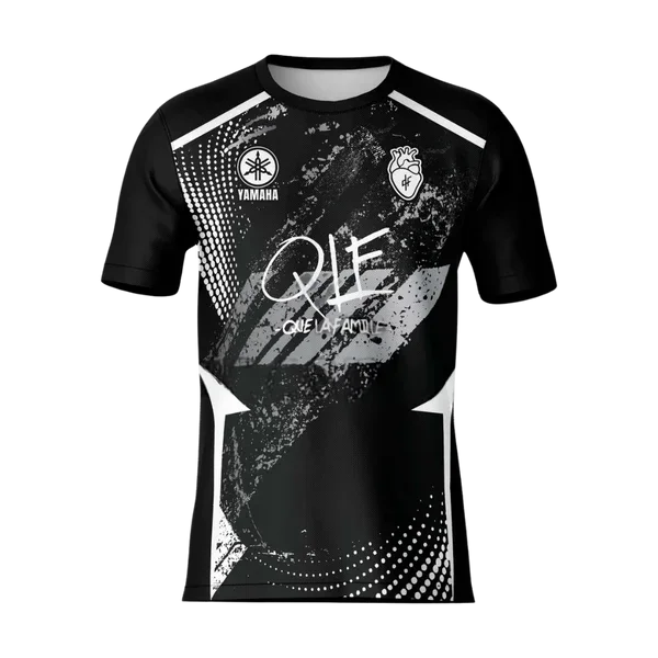 QLF noir Unisexe sport T-shirt 3D imprimé