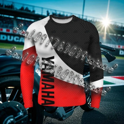 T-Shirt de moto tout-terrain 3d, séchage rapide, respirant, manches longues, pour hommes et femmes, Yamaha