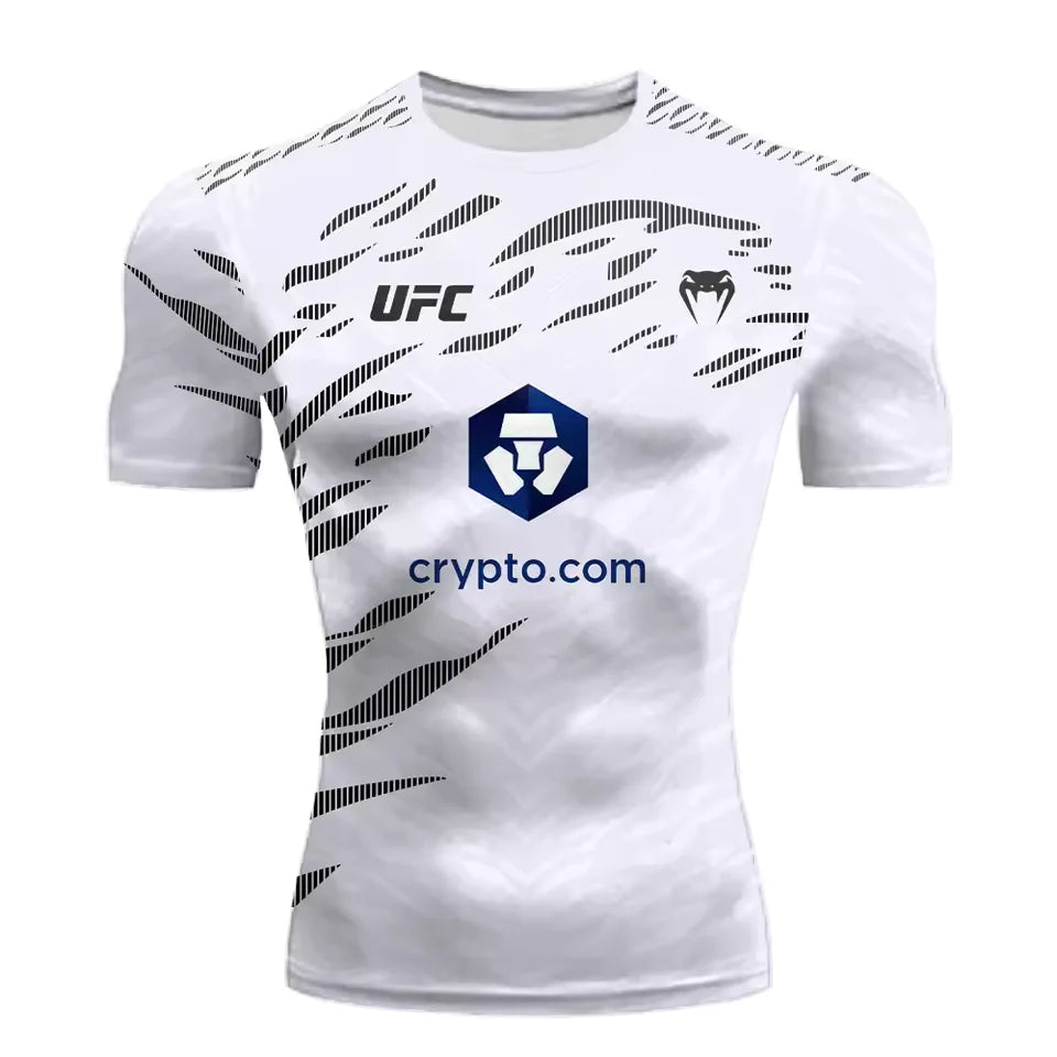 2025 nouvelle vente chaude UFC boxe Match Pursuer T-shirt pour hommes et femmes en été décontracté respirant surdimensionné séchage rapide haut