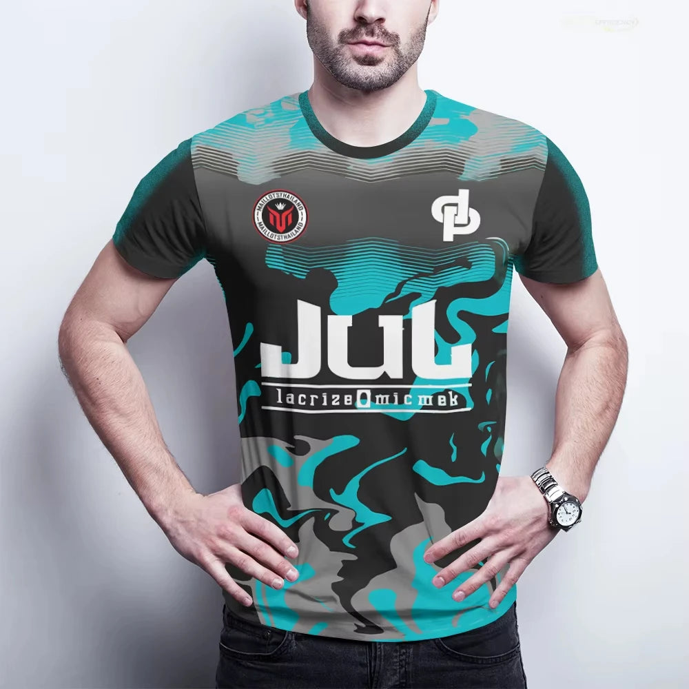 Tchikita – Maillot JUL pour hommes, respirant, à séchage rapide, pour entraînement, Football, ample, Sport, plein air, Fitness, nouvelle collection été