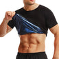 Chemises de Sauna à manches courtes pour hommes, chemises piétillantes à la chaleur, combinaisons de Fitness, taille amincissante, chemise de Compression d'entraînement