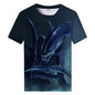 Été nouveau Alien Art impression 3D T-shirt pour hommes vêtements quotidien T-shirt style décontracté horreur Alien film graphique Harajuku hauts t-shirts