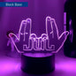 LED veilleuse célébrité JUL pour les Fans chambre décoration éclairage cadeau d'anniversaire alimenté par batterie couleur changeante 3d lampe Jul