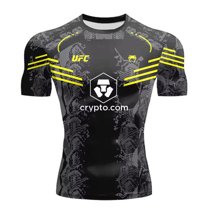 2025 nouvelle vente chaude UFC boxe Match Pursuer T-shirt pour hommes et femmes en été décontracté respirant surdimensionné séchage rapide haut